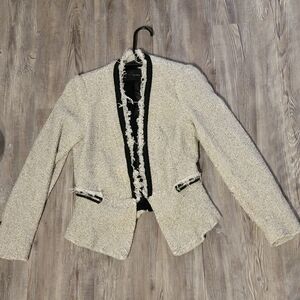 Women's Tweed Jacket - Black and White